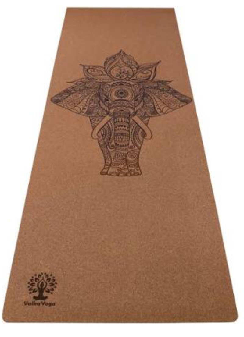 Cork Yoga Mat - elephant